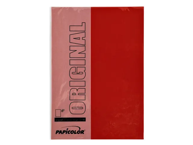 Kopieerpapier Papicolor A4 200gr 6 vel rood