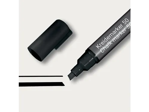 Krijtstift Sigel 1stuk zwart wig punt 1-5 mm