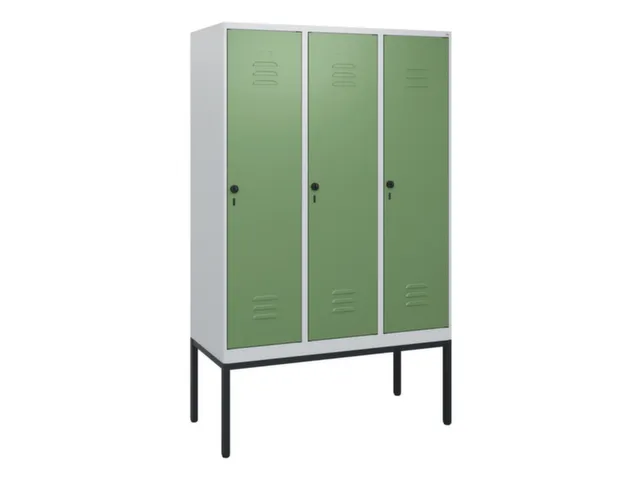 locker,HxBxD 1950x1200x500mm,3vak,vak B 400mm,draaigrendel