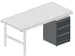 soubassement de tiroir,p. table d'emballage,HxlxP 785x353x600mm