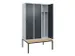locker voor scheiding van kleding,HxBxD 2120x1200x815mm,3vak