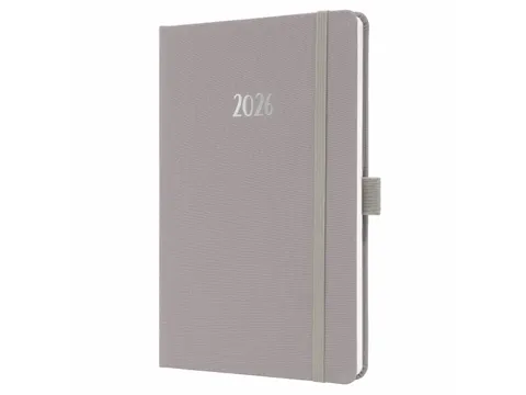 Weekagenda Feel A5 2026 (NL/FR/EN/DU) Pearl Grey Hardcover