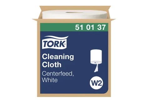Chiffon de nettoyage Tork W1 510137 réutilisable non-tissé blanc 400