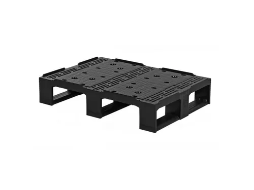 Halve Pallet Hdpe 160x800 600mm Draagverm. 2000kg Rood/Zwart