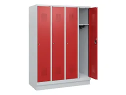 schoollocker,HxBxD 1630x1200x500mm,4vak,vak B 300mm,cil.-slot,sokkel
