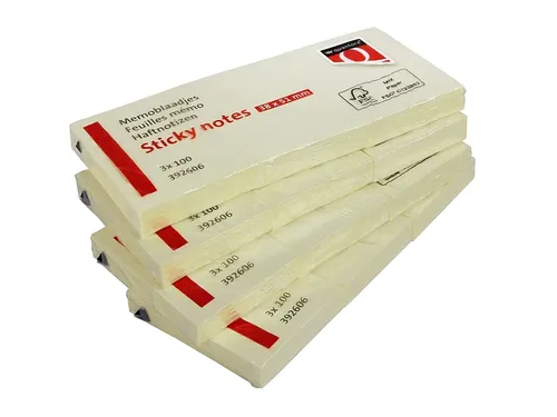 Memoblok Quantore 38x51mm geel