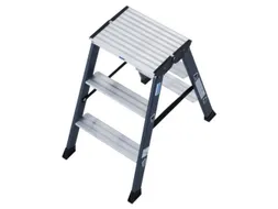 dubbele ladder beide zijden 2x3treden Stand H 0 2m balk L 0 7m