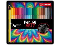 Viltstift STABILO Pen 68/20 Arty medium assorti blik à 20 stuks