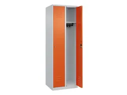 locker,HxBxD 1850x600x500mm,2vak,vak B 300mm,cil.-slot,staand op vloer