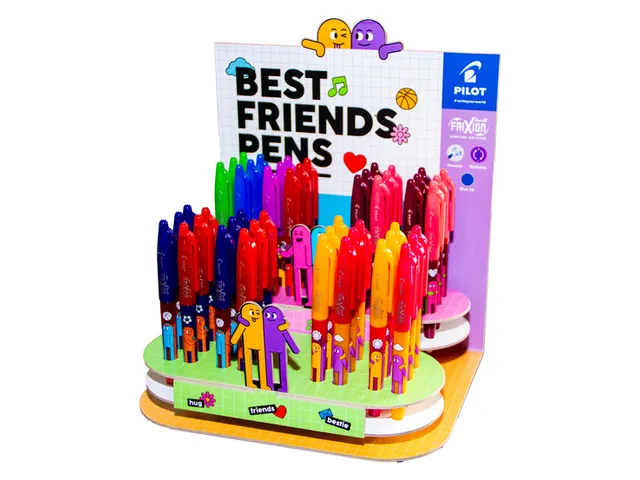 Rollerpen PILOT friXion Friends medium assorti display à 48 stuks