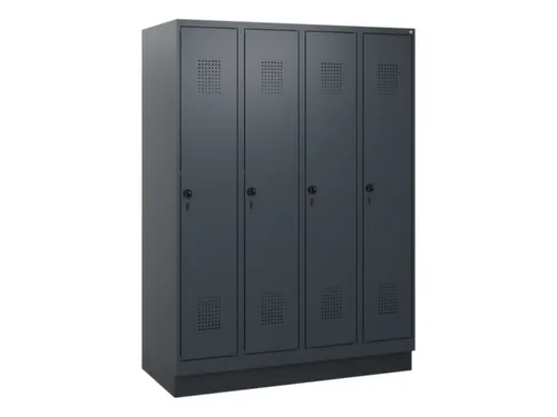 schoollocker,HxBxD 1630x1200x500mm,4vak,vak B 300mm,draaigrendel