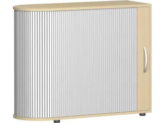 jaloeziedeurkast,HxBxD 830x1000x400mm,1xhouten vloer,2 OH,romp esdoorn - 1