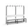omkleedbank,HxLxD 1650x2000x407mm,HPL wit,frame staal RAL7021