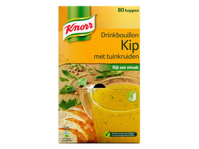 Drinkbouillon Knorr kip tuinkruiden | SoepOpHetWerk.nl
