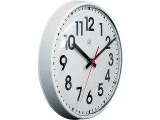 wandklok NXT diam. 26cm kunststof wit, witte wijzerplaat cijfers - 2