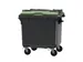 Container 1100 liter split deksel Grijs Groen