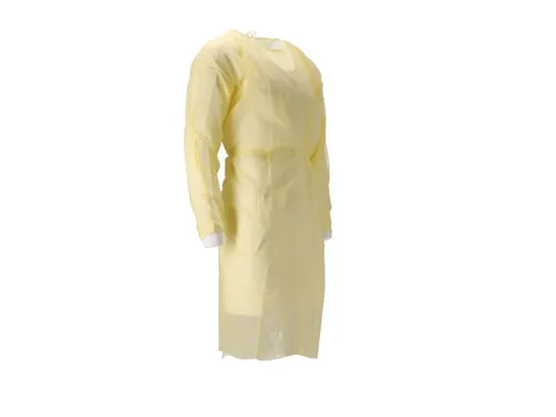Pp Non Woven Isolatieschort Geel Latex Vrij Regular Weight 100 Stuks