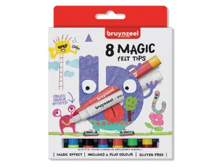 Viltstift Bruynzeel Kids Magic assorti 8 stuks - 1