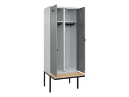 locker met bank,voor scheiding van kleding,HxBxD 2120x800x815mm,2vak