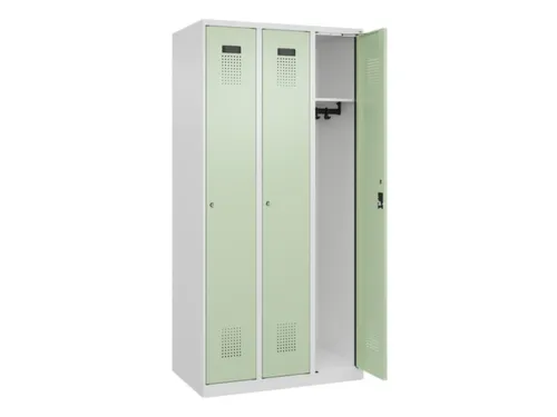 locker,HxBxD 1850x900x500mm,3vak,vak B 300mm,cil.-slot,staand op vloer
