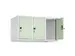 opzetkast,v. locker,3vak.,vak B 300mm,HxBxD 500x900x500mm,draaigrendel