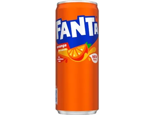Fanta Orange Frisdrank sleek blik 33cl 24 stuks