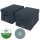Leitz Stoffen opbergdoos met deksel Grijs 28,5x19x16cm 2 stuks