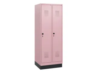 schoollocker,HxBxD 1630x600x500mm,2vak,vak B 300mm,draaigrendel,sokkel - 1