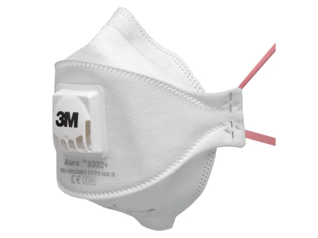 3M Aura 9332+ stofmasker FFP3 NR D met uitademventiel