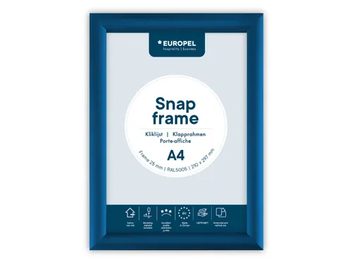 Europel Kliklijst Premium A4 25 mm Blauw