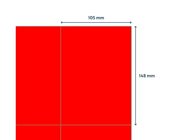 Etiket 105x148mm Fluor Rood 100 Vel
