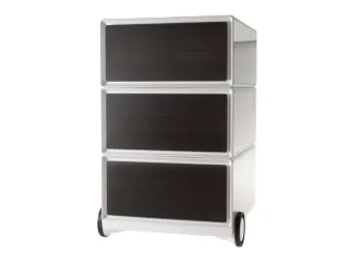 mobiel ladeblok,HxBxD 642x390x436mm,3lade(n),romp wit,front zijwand - 1