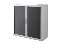 Roldeurkast HxBxD 1040x1100x415mm 2 Oh Romp Wit Front Antraciet