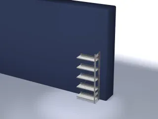 Inhaakstelling Aanbouwveld Hxbxd 1750x760x335mm 5Legborden Verzinkt - 1