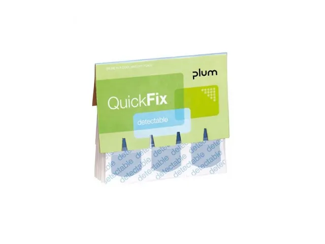 Plum QuickFix pleisterdispenser Navulling 30 Detectie pleisters Blauw