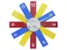 Design wandklok - 40cm- Stille klok - Multicolor - Acryl - NeXtime "Pl