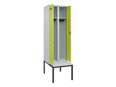 locker met bank,voor scheiding van kleding,HxBxD 2120x600x815mm,2vak