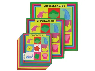 Vouwkartons vierkant 16x16cm 120gram assorti 40 vel - 2