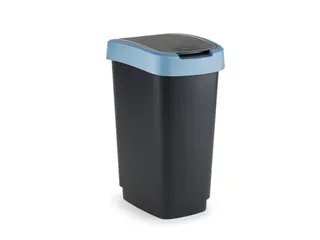 Afvalbak Twist 25 Liter Zwart Blauw - 1