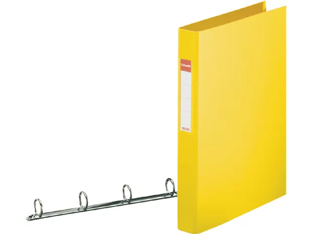 Ringband Esselte 4 rings A4 25mm Pp Geel O-mechaniek