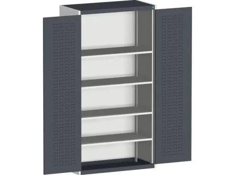 kast met sleufplaat,HxBxD 2000x1300x650mm,4xStalen bodem