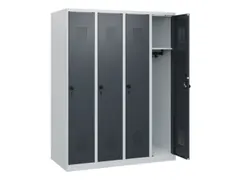 schoollocker,HxBxD 1530x1200x500mm,4vak,vak B 300mm,draaigrendel