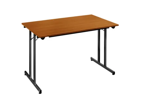 Klaptafel Vrijstaand 120x80 Cm Onderstel Zwart Blad Kersenhout