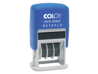 Woord-datumstempel Colop S160B betaald Rood Blauw - 1