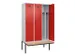 locker met bank,voor scheiding van kleding,HxBxD 2120x1200x815mm,3vak
