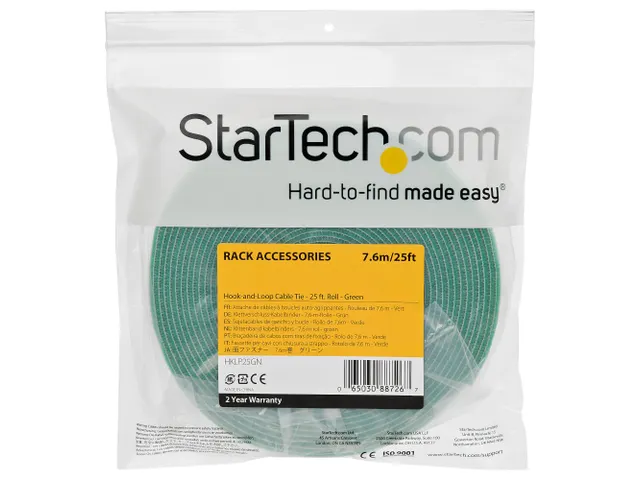 7,6m Bulk Rol Klittenband herbruikbaar groen op maat te knippen