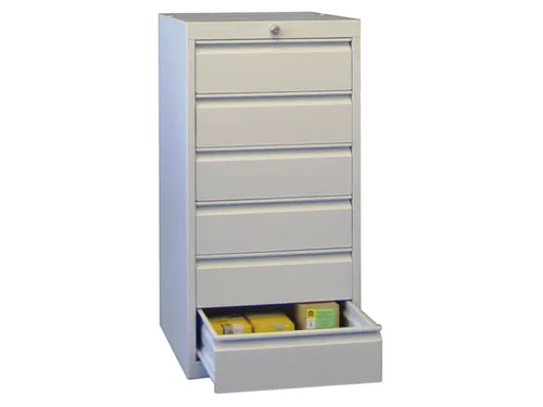 ladekast HxBxD 1000x500x600mm 6laden slot RAL7035 front RAL6011