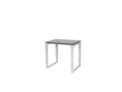 Domino Plus Bureau Hoogte Verstelbaar 800x600mm Logan Eiken Alu O-Poot