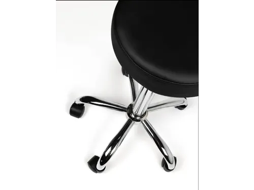 Tabouret kruk Office hoog met gasveer harde wielen zw