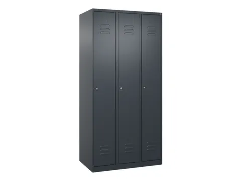 locker,HxBxD 1850x900x500mm,3vak,vak B 300mm,cil.-slot,staand op vloer